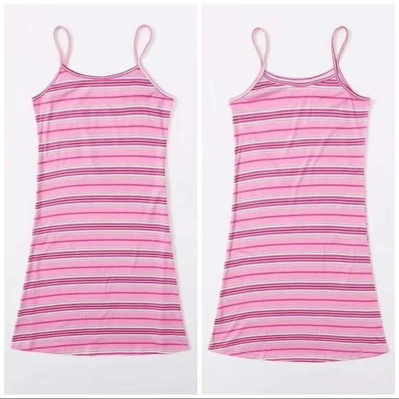 New Pink Striped Cami Sleepshirt Nightgown​ - Picture 2 of 5